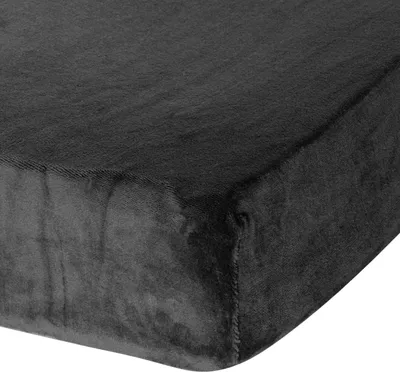Zdjęcie produktu dla Flanelowe prześcieradło z gumką - Flano, czarne, 140 x 200 cm, ZA-459640