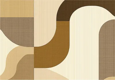 Produktbild von Fototapete Beige Boho Abstrakt - 300x210 cm - inklusive kleister - Vlies Tapete - Vliestapete Wohnzimmer Schlafzimmer Küche Modern Wandtapete