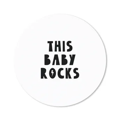 Produktbild von MuchoWow® Mauspad Mousepad Zitate - Dieses Baby rockt - Baby - Kinder - Sprichwörter 20x20 cm - Mousepads - Maus Mat - Pad - Mausunterlage - Schreibtischmatte