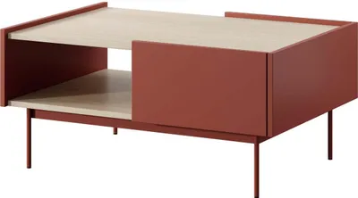 Produktbild von FURNLUX Couchtisch Farbe Rot 97cm / Hauptfarbe: Rot / Abmessungen: 97 x 65 x 45 cm