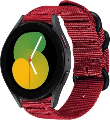 Produktbild von Strap-it Samsung Galaxy Watch 5 - 40mm Nylon-Schnallenarmband (Rot)