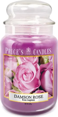 Produktbild von Price's Candles - Duftkerze im großem Glas 630 g - Verschiedene Duftsorten Damson Rose