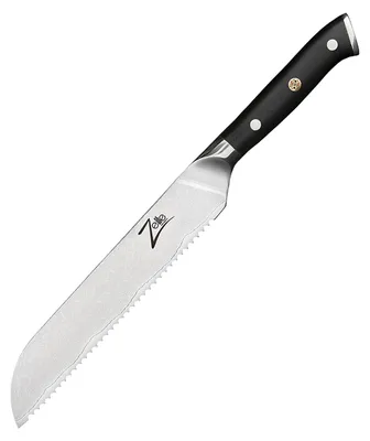 Image de Zelite Couteau Cuisine, Couteau à Pain Dentelé Acier Inoxydable, Kit Couteau Cuisine Professionnelle de 20,3 cm pour Pain, Baguettes et Gâteaux, Couteau de Chef Ultra Tranchant, Couteau de type japonais Pro