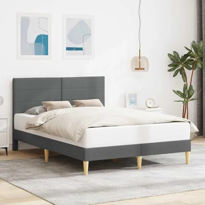 Productafbeelding van Maison Exclusive - Bedframe met hoofdeinde, donkergrijs, 160 x 200 cm, gestoffeerd