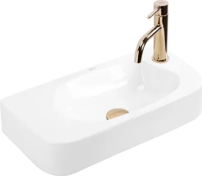Zdjęcie produktu dla Umywalka Nablatowa Rea Odetta White 51X25X11,5Cm