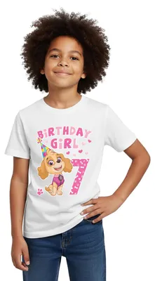 Produktbild von Spreadshirt Paw Patrol Geschenk 7 Jahre Alt 7. Geburtstag Skye Kinder T-Shirt, 98/104 (3-4 Jahre), Weiß