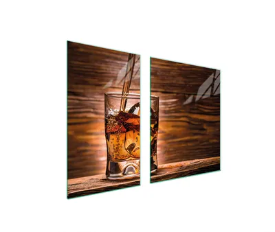 Image de Plaques de recouvrement pour cuisinière 2 pièces 100x52 Couverture de champ en vitrocéramique Planche à découper en bois Whiskey