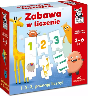 Zdjęcie produktu dla Zabawa w liczenie Układanka edukacyjna (3-6 lat) Kapitan Nauka