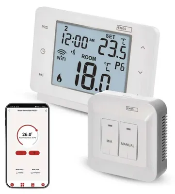 Obrázok produktu pre Emos P56211, Digitálny termostat, Room, AC, 868 MHz, 802.11b, 802.11g, Wi-Fi 4 (802.11n), 2,4 GHz