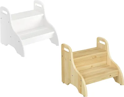 Produktbild von Tritthocker für Kinder und Erwachsene als Badezimmerhocker zum Zähneputzen V-90.92-05Kiefer