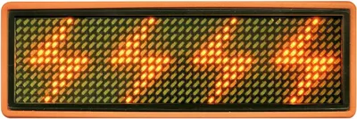 Produktbild von Mini LED Name Tag, 11x44 Pixel, USB-C, unifarben - Farbe: orange