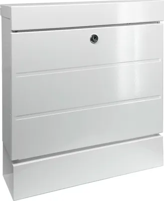Produktbild von Briefkasten-Set NewYork 850 W Hhe 405 mm Breite 364 mm Tiefe 110 mm wei verzinkter Stahl DIN C4