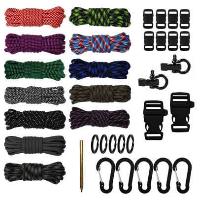 Produktbild von Paracord Armband Set mit 12 Farben und Zubehör