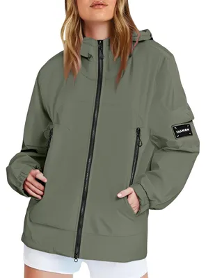 Image de Veste de pluie légère pour femmes, avec capuche
