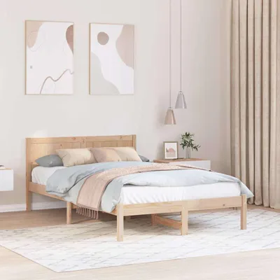 Obrázok produktu pre Maison Exclusive - posteľový rám hnedý 140 x 190 cm masívne drevo borovica