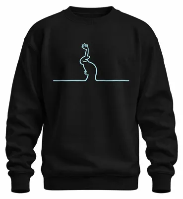 Imagen del producto de Sudadera con cuello redondo, diseño "La Linea Balum Strichmännchen" de Osvaldo Cavandoli, estilo dibujo animado, color , talla L