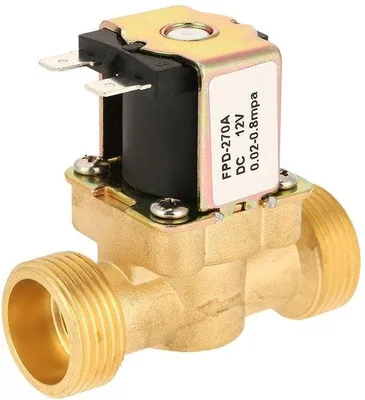 Zdjęcie produktu dla Zawór elektromagnetyczny 12V - mosiężny zawór solenoidowy - ciśnienie wody do 0,8 MPa