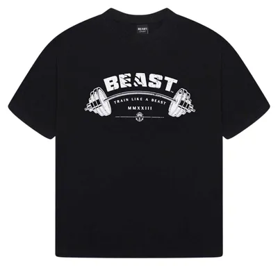 Productafbeelding van BEAST - T-shirt voor heren/dames, uni, legergroen, model GT18458 (maat M) (zwart)