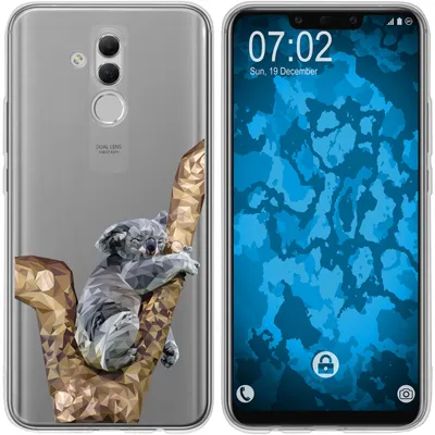 Produktbild von PhoneNatic Case kompatibel mit Huawei Mate 20 Lite Silikon-Hülle Vektor Tiere Koala M9
