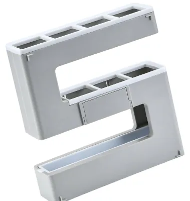 Image de Porte-parapluies amovible et vidangeable, en plastique PS, en forme de chiffres mignons, à fixer au mur, pour la maison, gris