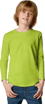 Produktbild von Langarm-Shirt Kinder - hellgrün, 152 (12-14 Jahre)