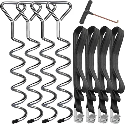 Image de Vis pour trampoline, 40,5 cm, lot de 4, en acier, 307 g, pour l'extérieur
