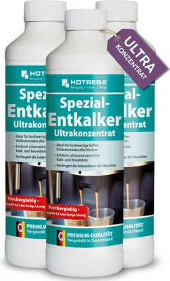 Produktbild von HOTREGA Spezial Entkalker Ultrakonzentrat 500 ml - Kaffeemaschine entkalken Entkalker für Kaffeevollautomaten