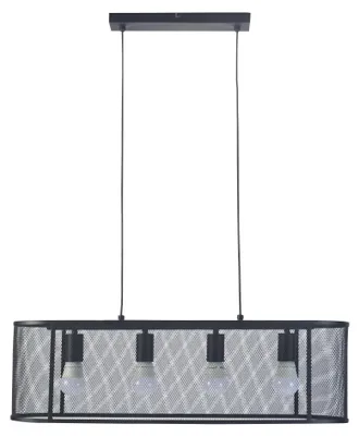 Immagine prodotto di Lampada a sospensione LED interna, modello Numan, attacco E27, 15W, colore nero, ideale per sala da pranzo o soggiorno