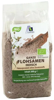 Immagine prodotto di Avitale semi interi di psillio indiano, 300 g di polvere