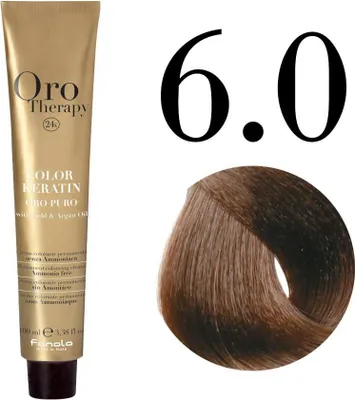 Obrázek produktu pro Fanola Haarfarbe Orotherapy Color Keratin Permanentní barvicí krém 6.0 Tmavě blond