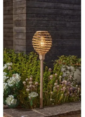 Immagine prodotto di Lanterna solare - SMART GARDEN - Lumina - Finto rattan - Colore naturale - 2 pezzi - 70 x 15 x 15 cm