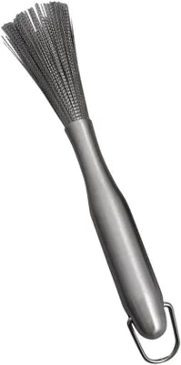 Zdjęcie produktu dla Szczotka ze stali nierdzewnej - szczotka kuchenna do mycia naczyń - skuteczna w czyszczeniu - gęste włosie - długość 23 cm - kolor srebrny