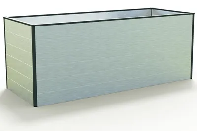 Immagine prodotto di Orto rialzato GFP in alluminio Christina - 195x77x77 cm dimensionalmente stabile e resistente alle intemperie, alluminio naturale