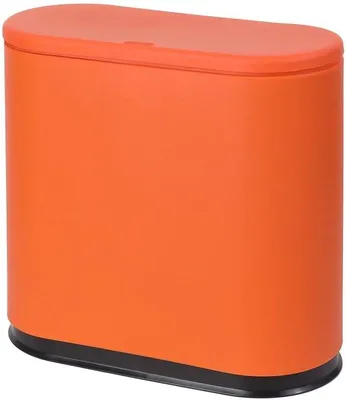 Produktbild von Abfallbehälter Rechteckig - Mit Druckdeckel - 10 Liter - Orange