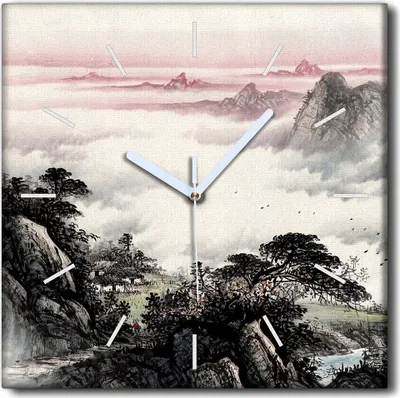 Produktbild von Coloray Uhr auf Leinwand 30x30 cm Wand Uhr Dekoration Wohnzimmer Segeltuch weiße Zeiger -China Kulturwasser