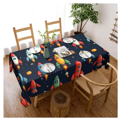 Produktbild von Wiederverwendbare Tischdecke, 137,2 x 182,9 cm, für Hochzeiten und Feiern im Freien