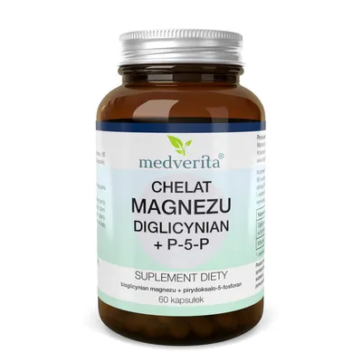 Zdjęcie produktu dla Medverita Chelat magnezu diglicynian + P-5-P - 60 kapsułek