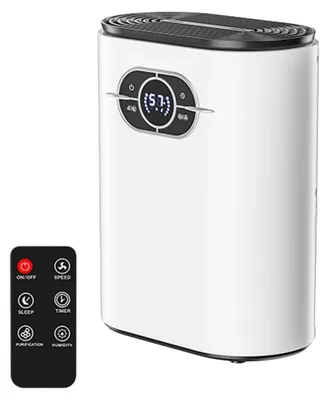 Produktbild von Zimilo Luftentfeuchter 600ml/Tag, 1200ml Wassertank, mit Fernbedienung, Lonisator, Automatik, Energiesparend Halbleiter-Luftentfeuchter, Raum 21-30m²