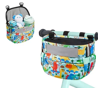 Immagine prodotto di Cestino impermeabile per biciclette per bambini, con strisce riflettenti