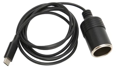 Immagine prodotto di Adattatore da USB-C a accendisigari, lunghezza 1,5 metri, 15 V, 3 A, 45 W, cavo USB con alimentazione stabile per auto