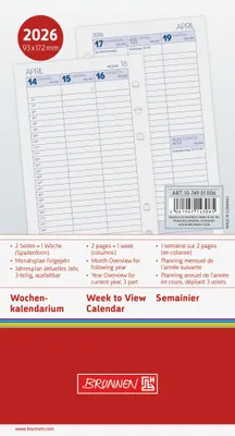 Produktbild von BRUNNEN Wochenkalendarium FILIUS '26 | 93×172 mm