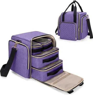 Produktbild von Famanu Kosmetiktasche große Kapazität - lila