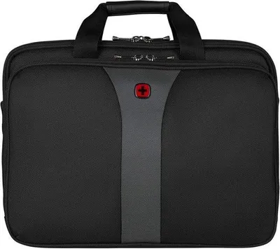 Zdjęcie produktu dla Czarna i szara torba na laptopa 17 cali dla kobiet i mężczyzn – idealna do biura i szkoły