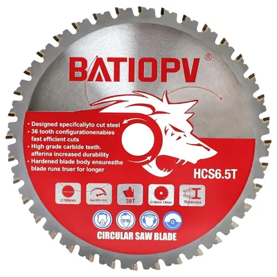 Immagine prodotto di Disco circolare da 165 x 20 mm per metallo, acciaio e alluminio – in metallo duro, 48 denti, taglio estremamente preciso