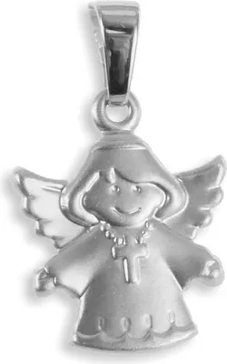 Produktbild von Schutzengel Anhänger: Kinder Kettenanhänger Engel Silber