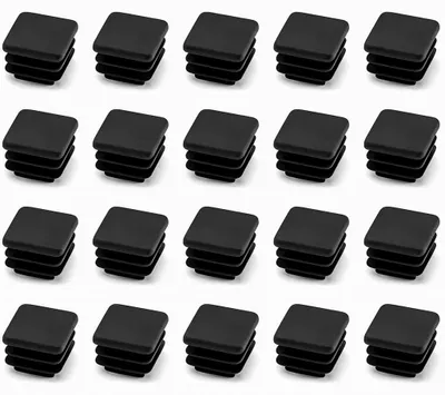 Productafbeelding van Lamellenstoppen 20 x 20 mm (20 stuks) zwart voor meubels en constructies
