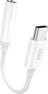 Produktbild von Dudao Kopfhörer Adapter von Usb C auf Mini Jack 3.5Mm Weiß