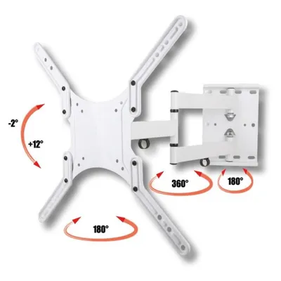 Zdjęcie produktu dla Techly ICA-PLB-136MW, 139,7 cm (55"), 400 x 400 mm, 400 x 400 mm, -2 - 12°, Metal, Biały