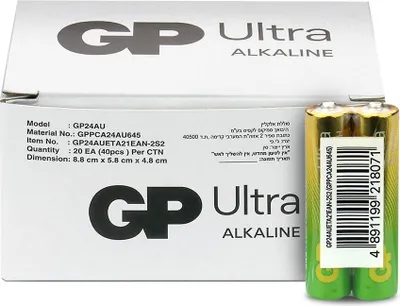 Obrázok produktu pre GP Battery ALKALINE BATTERIES LR03 /AAA GP ULTRA 40PCS.