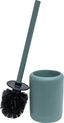 Produktbild von TOM TAILOR WC Bürste Toilettenbürste für Badezimmer Grün | Klobürste mit Toilettenbürstenhalter, Wc Bürstengarnitur Stehend, WC Garnitur, Bad Accessoires, Badezimmer Zubehör, 10,5 x 36 x 10,5 cm